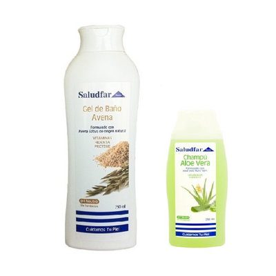SALUDFAR GEL AVENA 750 + CHAMPU ALOE 250