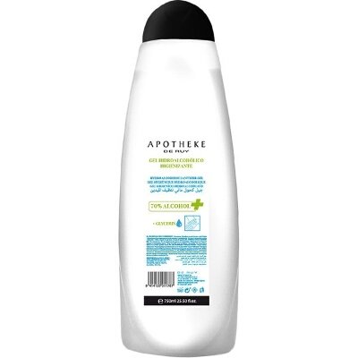 APOTHEKE DE RUY GEL HIDROALCOH 70% 750ML