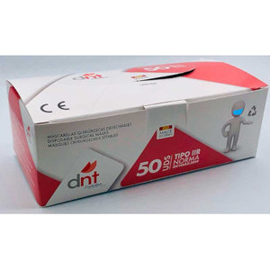 MASCARILLA QUIRURGICA DNT IIR CELESTE 50