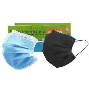 MASCARILLA QUIRUR IIR BIOFIELD NEGRA 50U
