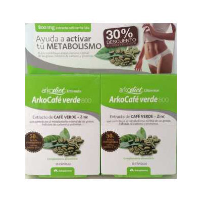 ARKODIET CAFÉ VERDE 800 - 30 CAPS X 2