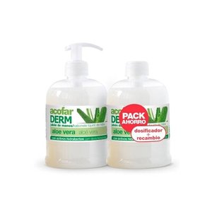 ACOFARDERM PACK JABON+RECAMBI ALOE 2X500
