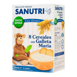 SANUTRI 8 CEREAL C/GALLETA MARIA BIF 600