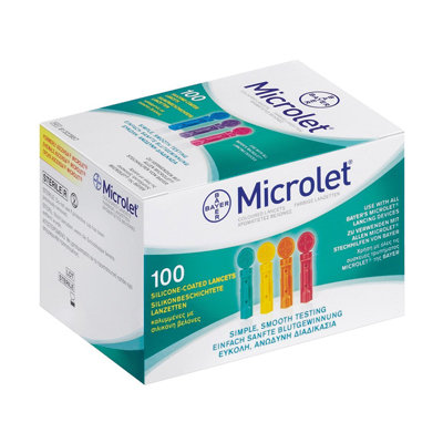 MICROLET LANCETAS COLOR CAJA 25 UNIDADES