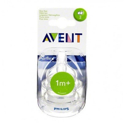 AVENT TETINA SILICONA FLUJO LENTO 2U