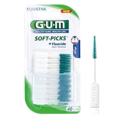 GUM 634 SOFT PICKS X-LARGE 40 UNIDADES