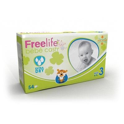 PAÑAL BEBE CASH 3 MIDI 4-9KG 52UD