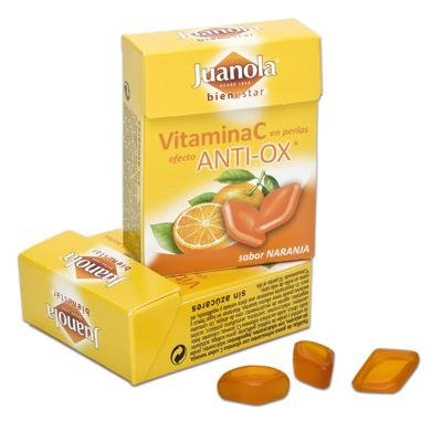 JUANOLA PERLAS NARANJA CON VIT C 25 GR