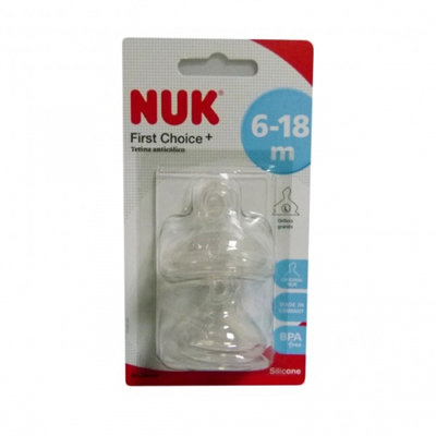 NUK TETINA FC SILICONA 6-18 MESES T-S 2U