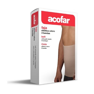 ACOFAR FAJA ELASTICA VELCRO 3 BANDAS T2