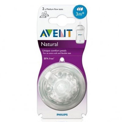 AVENT TETINA NATURAL FLUJO MEDIO 2 UNI