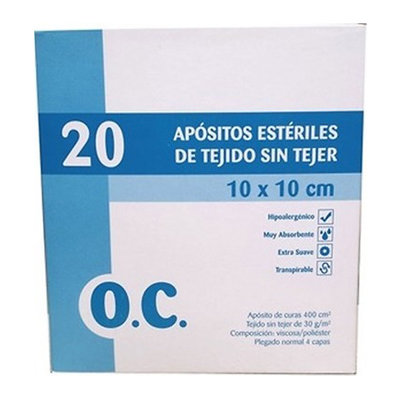 COMPRESA EST. OC TEJIDO S/TEJ 10X10 20U