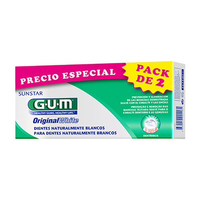 GUM DUO PACK ORIGINAL WHITE PASTA 2X75ML