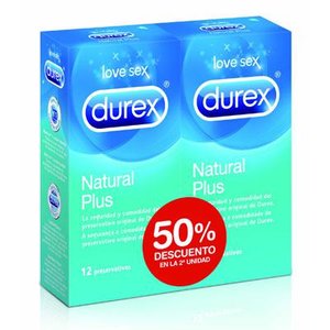 DUREX NATURAL PLUS DUPLO 2 UDAD. 50%