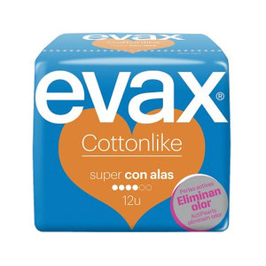 COMPRESAS EVAX COTTONLIKE ALAS SUPER 12U