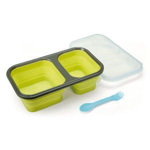 PORTA ALIMENTOS PLEGABLE SILICONA DOBLE