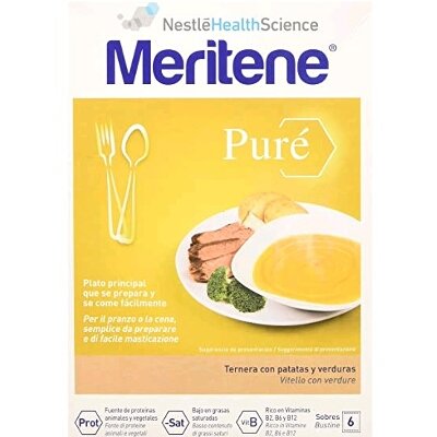 MERITENE PURE TERNERA PATATA VERD 75G 6U