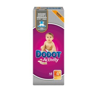 PAÑAL DODOT ACTIVITY T-4  9-14KG 48 UDS