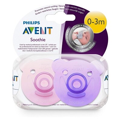 CHUPETE AVENT SOOTHIES SILI 0-3M 2U NIÑA