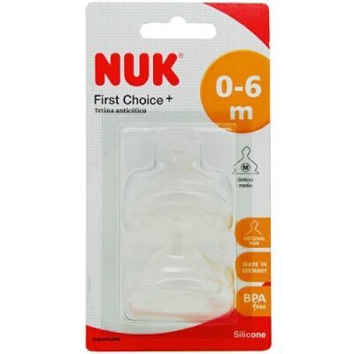 TETINA NUK SILIC ANTICOLICO 0-6M 2 TET