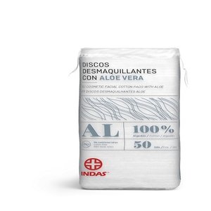 INDAS DISCOS DESMAQUILL CON ALOE 50 UNID