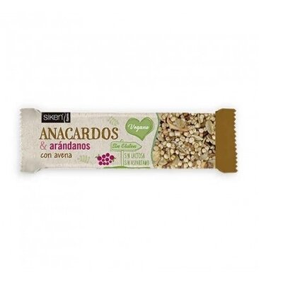 SIKENFORM SNACK BAR. ANACARDO ARAN 36GR