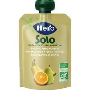 HERO BABY SOLO PLATANO PERA NARANJA 100G