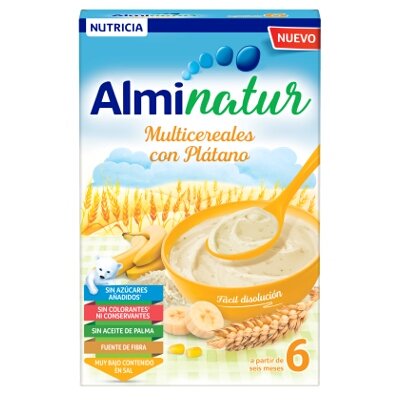 ALMINATUR MULTICEREALES PLATANO 250GR