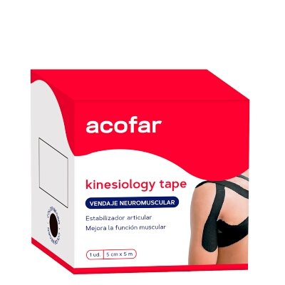 ACOFARSPORT KINESIOLOGY TAPE NEGRO
