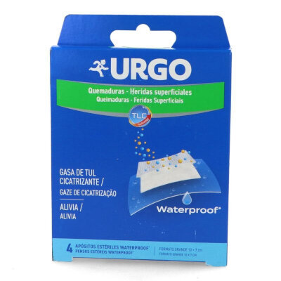 URGO QUEMADURAS WATERPROOF 10X7 CM 4APOS