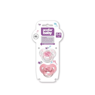 ACOFARBABY CHUPETE LATEX ROSA 0-6M