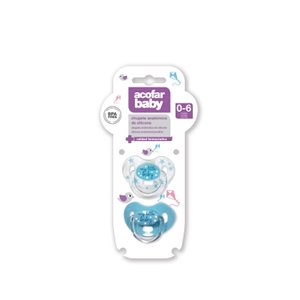 ACOFARBABY CHUPETE SILICONA AZUL 0-6M