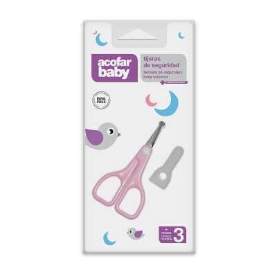 ACOFARBABY TIJERAS SEGURIDAD ROSA