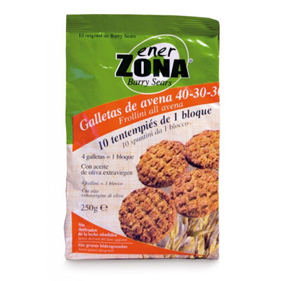 ENERZONA GALLETAS AVENA 250 G BOLSA 40UD
