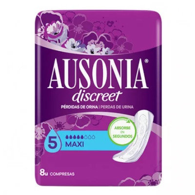 AUSONIA DISCREET MAXI INCONT MUY LIG 8 U