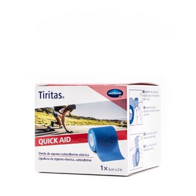TIRITAS QUICK AID AZUL 6 COM X 2 M 1 UD