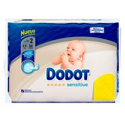 DODOT PRO SENSITIVE TALLA 2 4-8 KG 36 UD