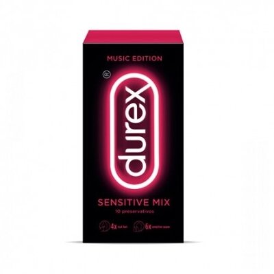 DUREX COND.MUSIC SENSITIVE MIX 10 UNI