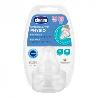 TETINA PHYSIO 2M+ FLUJO MEDIO SIL 2UD