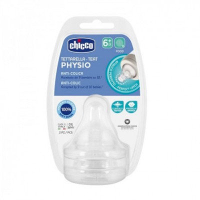 TETINA PHYSIO 6M+ PAPILLA SIL 2UD