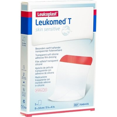 LEUKOMED T PLUS SKIN SENSIT 8X10 CM 5 UD