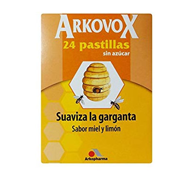 ARKOVOX MIEL LIMON S/AZUCAR 24 PASTILLAS