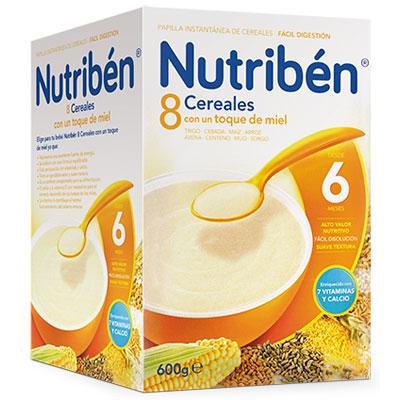 NUTRIBEN 8 CEREALES MIEL 600 G.