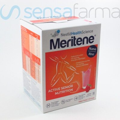 MERITENE POLVO FRESA 15 SOBRES