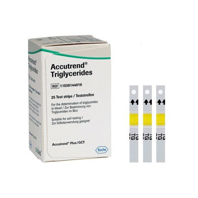ACCUTREND TIRAS REACT TRIGLICERIDOS 25UD