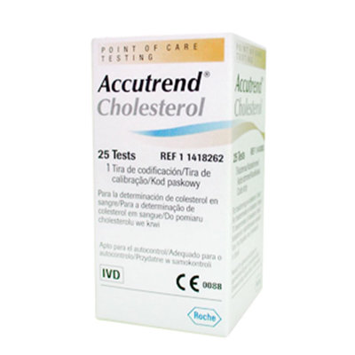 ACCUTREND TIRAS REACTIVAS COLESTEROL 25U