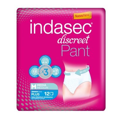 INDASEC PANT PLUS T-MEDIA 12 UNIDADES