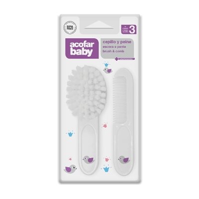ACOFARBABY CEPILLO Y PEINE INFAN BLANCO