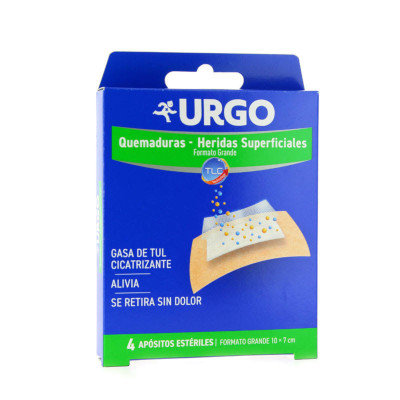 URGO QUEMADURAS 10X7 CM 4 APOS