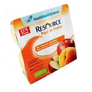 RESOURCE PURE MELOCOTON MANZANA 4X100 G.